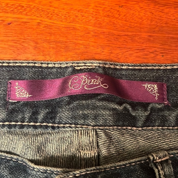 C Pink Distressed jean shorts size 1 - Picture 5 of 8